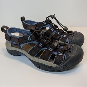 Keen Women's Newport H2 Mulch/Quiet Harbor Hiking Sandals Size 6